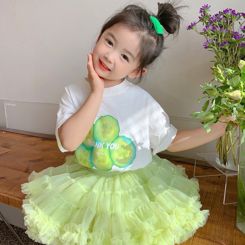Chân Váy Lưới Thiết Kế Mới Thời Trang Mùa Hè Dành Cho Bé Gái