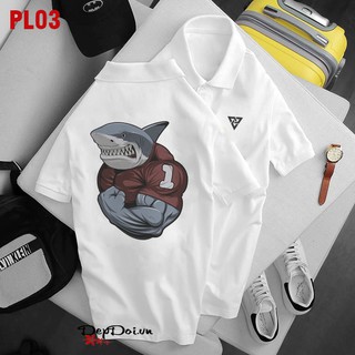 Áo Thun Cổ Bẻ Nam [Freeship - Giá Lỗ Lấy Lượt Bán] Áo Polo Nam Hoạ Tiết Ngầu PL03 Mẫu Mới