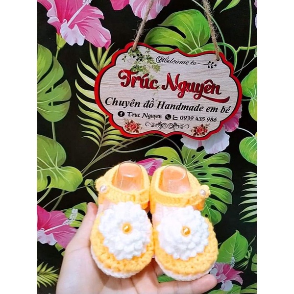 Giày len cho bé không dán đế