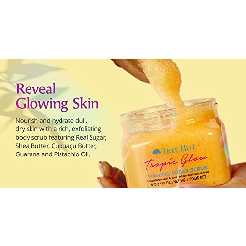 Tẩy tế bào chết số 1 Hoa Kì - Tropic Glow Firming Sugar Scrub Tree Hut SB Startup