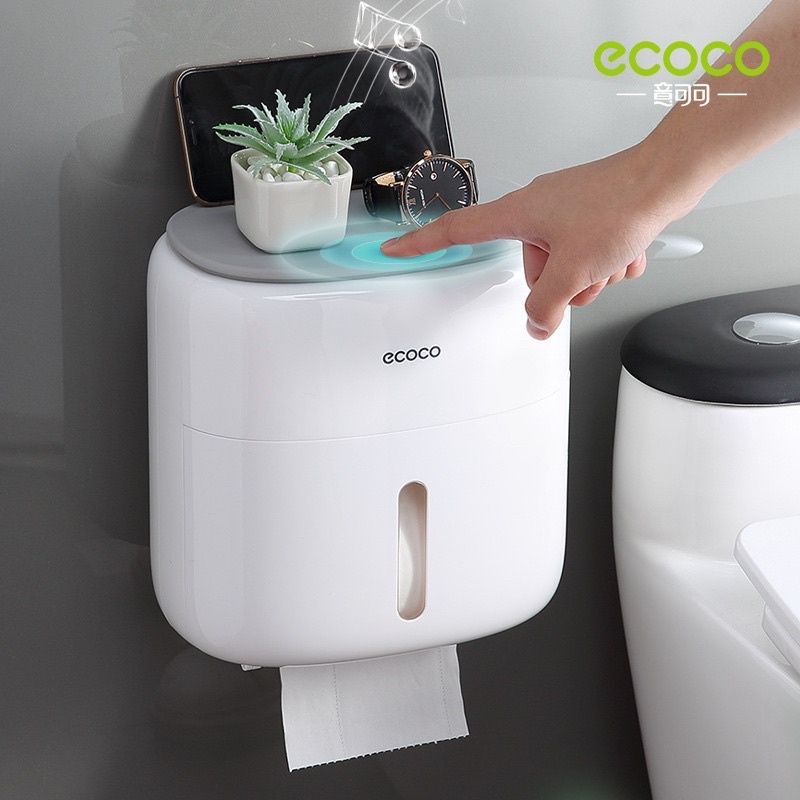 Hộp đựng giấy vệ sinh thông minh ECOCO 2IN1 mẫu mới 2021