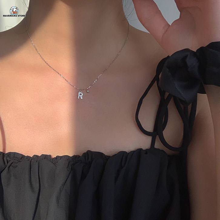 Vòng cổ hợp kim gắn hình 26 chữ cái alphabet bắt mắt