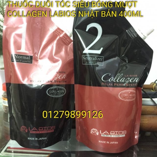 CẶP KEM DUỖI TÓC SIÊU BÓNG MƯỢT CAO CẤP NHẬT BẢN COLLAGEN LABIOS 400ml