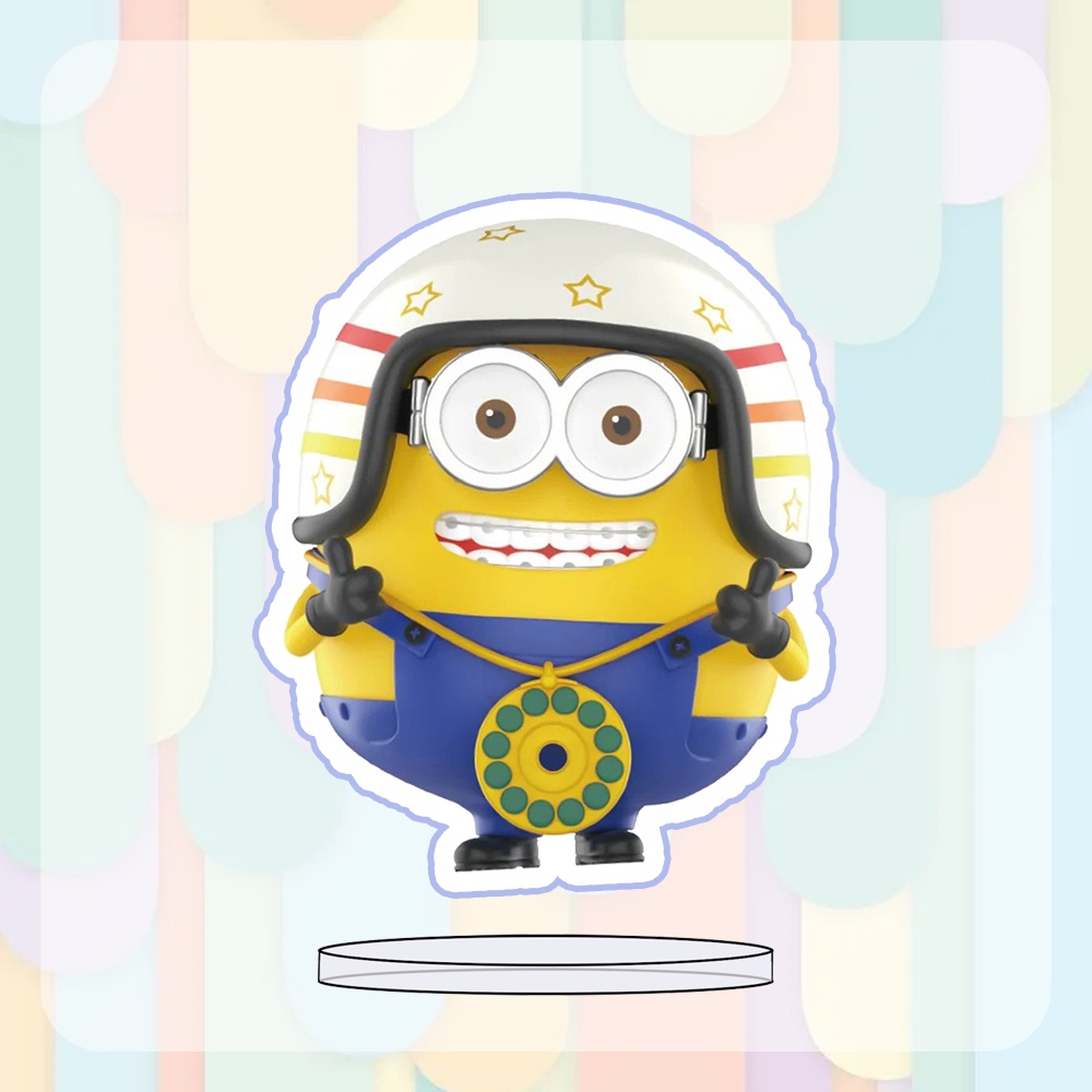 ( mini 3cm ) Mô hình standee Minions anime chibi phim hoạt hình The Rise Of Gru trang trí góc học tập