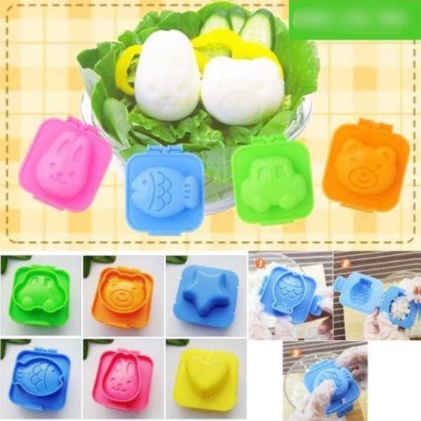 BỘ 8 KHUÔN ÉP TRỨNG, ÉP CƠM, LÀM BÁNH NHIỀU MẪU