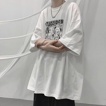 Áo thun tay ngắn dáng rộng màu sắc trẻ trung phong cách Hàn Quốc thời trang khuôn viên áo phông unisex bông áo phông form rộng