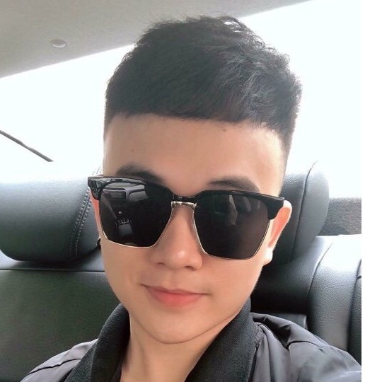 Kính mát nam nữ cao cấp V Hot NCP02 (Mặt đen, Gọng Kim Loại Vàng) ( tặng kèm hộp đựng kính )