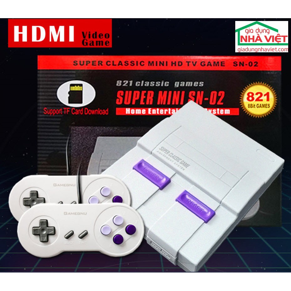 Máy điện tử 4 nút Super Mini HDMI 821 NES games hỗ trợ thẻ nhớ