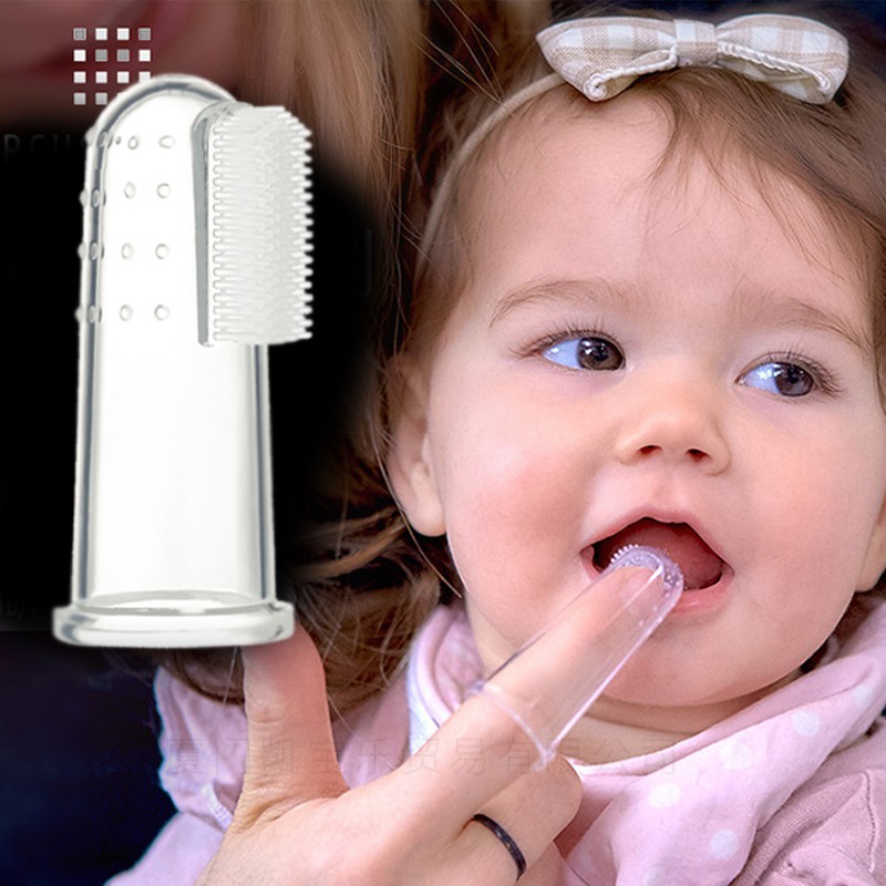 Rơ lưỡi silicon xỏ ngón Upass đánh răng chống tưa miệng dai mềm cao cấp an toàn cho bé