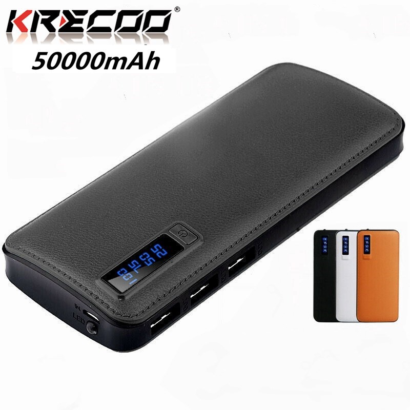 Sạc Dự Phòng KRECOO Cho Samsung Xiaomi Huawei Cổng USB Type C 50000mAh 18W