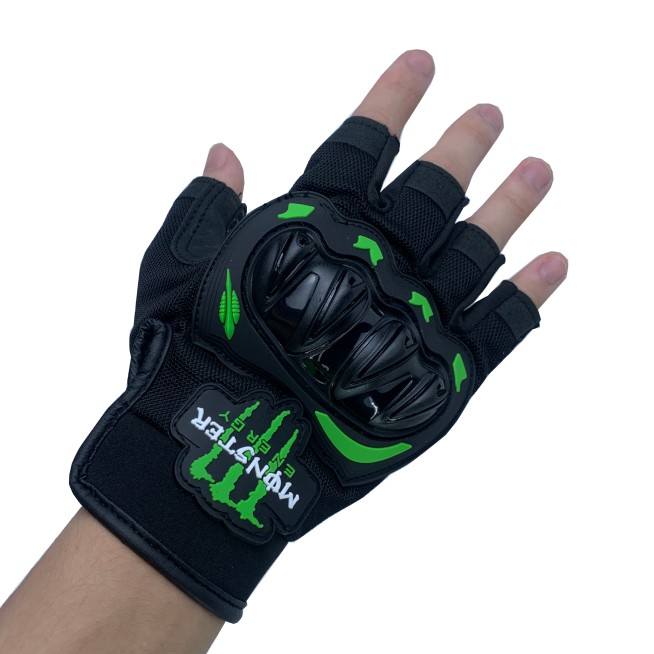 Găng tay Monster cụt hở ngón có gù cứng bán sỉ, bao tay đa năng thể thao motor xe đạp xe máy pkl phượt