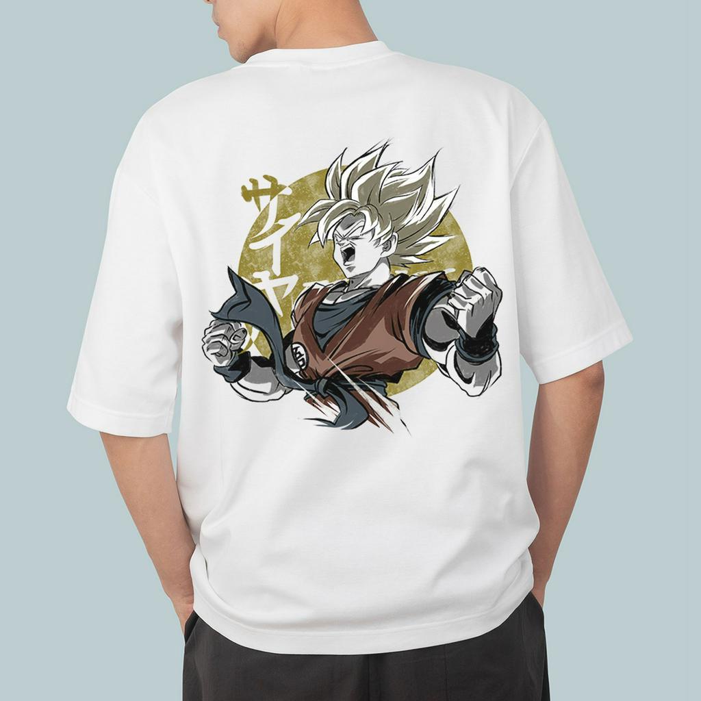 Áo Thun Songoku HAVANA Form Rộng In Hình Anime Dragon Ball Vải Cotton Nam Nữ Unisex Mã 158