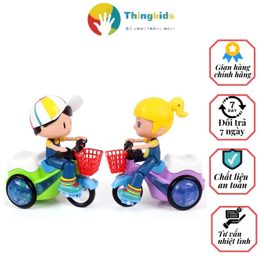Đồ chơi shipper đi giao hàng có đèn có nhặc - Thingkdis