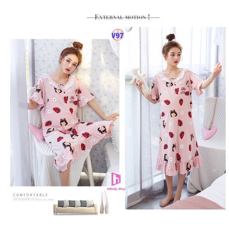 Váy Bầu Sau Sinh Cho Con Bú V3