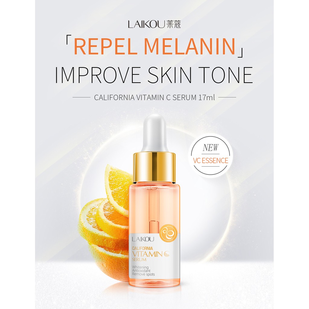 Set 2 serum vitamin C và hoa anh đào LAIKOU giúp xóa nếp nhăn và làm sáng da