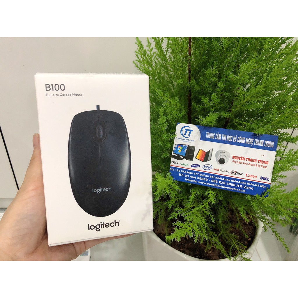 Chuột quang có dây Logitech B100 (Đen) - Mới Nguyên Seal 100% Hàng Chính Hãng BH 36 Tháng