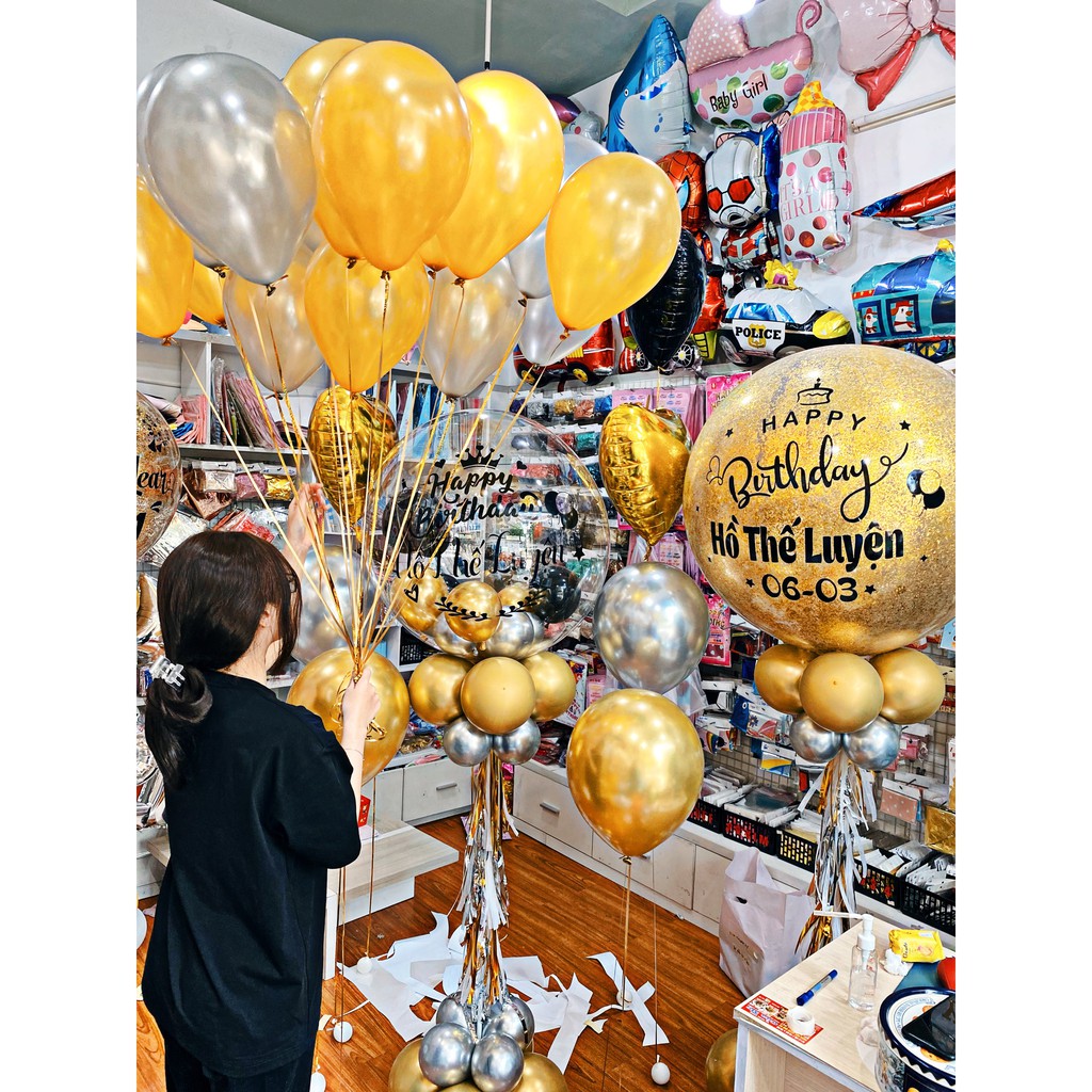 Bóng jumbo dán chữ cỡ đại 90cm in theo yêu cầu