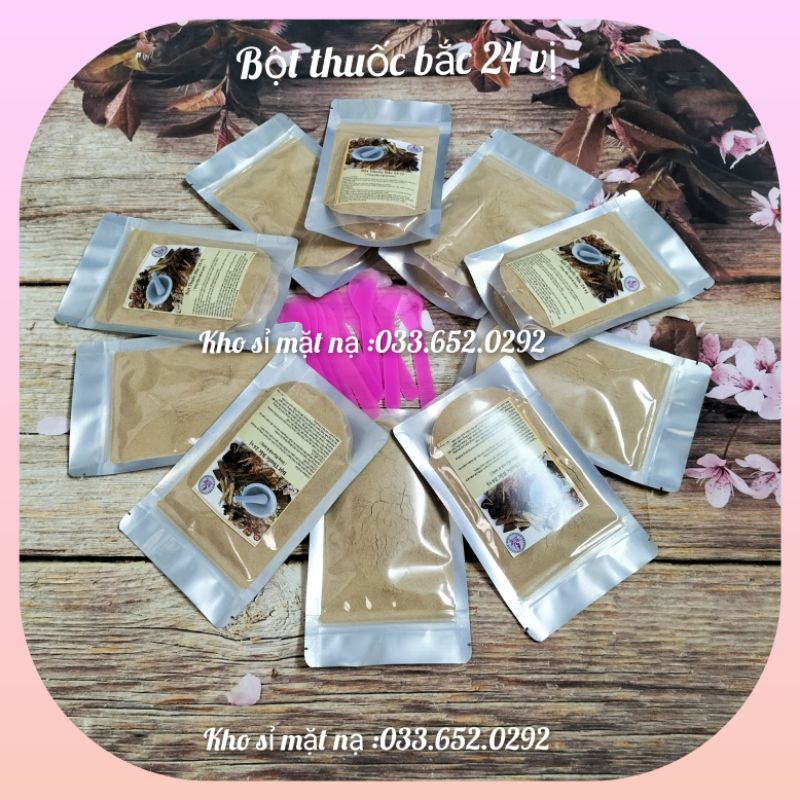 100g bột thuốc bắc 24 vị handmade đắp mặt trắng da