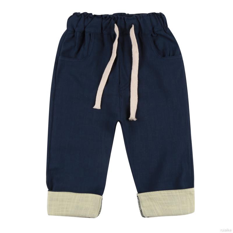 ruiaike  Baby Boys Baggy Casual Harem Pants Toddler Kids Drawstring Sweat Pants Elastic Waist Joggers Trousers