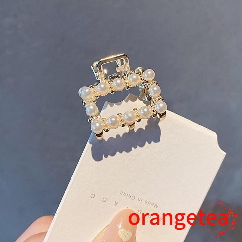 Kẹp tóc kim loại đính ngọc trai nhân tạo thời trang cho nữ