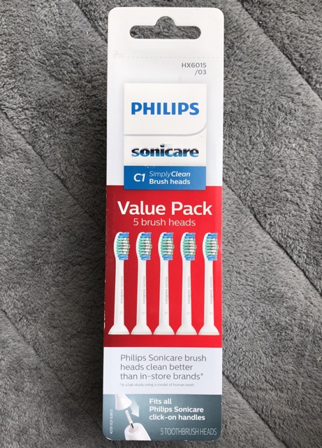 Set 5 đầu bàn chải pin Philips Sonicare C1 Value Pack 5 brush heads