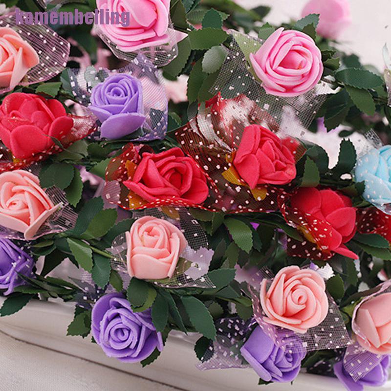 Vòng Hoa Đội Đầu Cô Dâu Đính Hoa Hồng