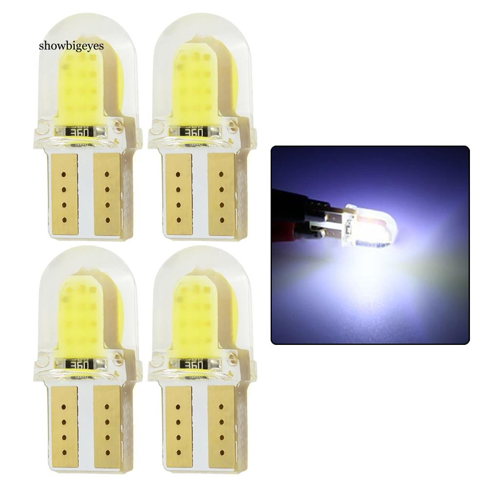 Bộ 4 đèn LED T10 W5W COB 1W 12V siêu sáng cho xe hơi
