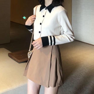 Áo Len Nữ Dài Tay Cổ Bẻ Thời Trang Hàn