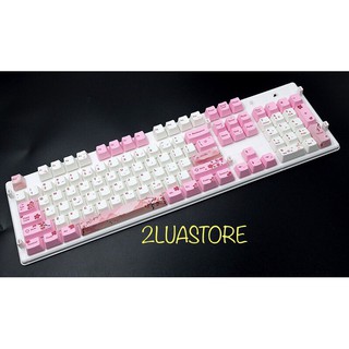 Bộ keycap PBT Hoa anh đào in Dye-sub 104 phím chất lượng cao