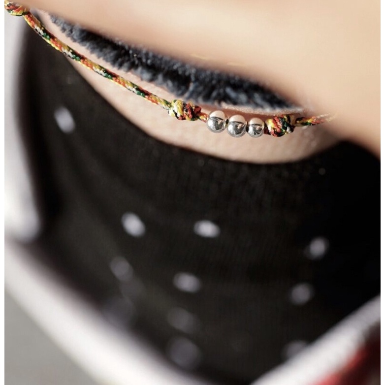 Vòng Tay Dây Ngũ Sắc Bạc 925 đổi vận, may mắn