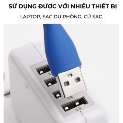Đèn Led Dẻo Mini Cổng USB Tiện Lợi, Đèn Led USB Siêu Sáng Cho Đọc Sách, Học Bài, Cắm Laptop (Giao Màu Ngẫu Nhiên)