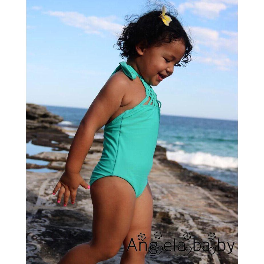 hღ✯Mới Xanh Trẻ Em Bé Gái Tankini Bikini Bộ Đồ Bơi Đồ Bơi Tắm Đi Biển