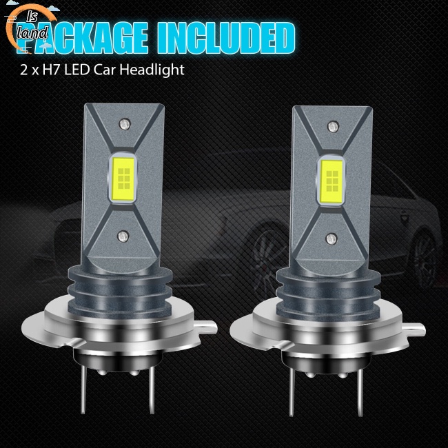 Set 2 Bóng Đèn Pha H7 160w 20000lm Siêu Sáng 6000k Ánh Sáng Trắng Dành Cho Ô Tô