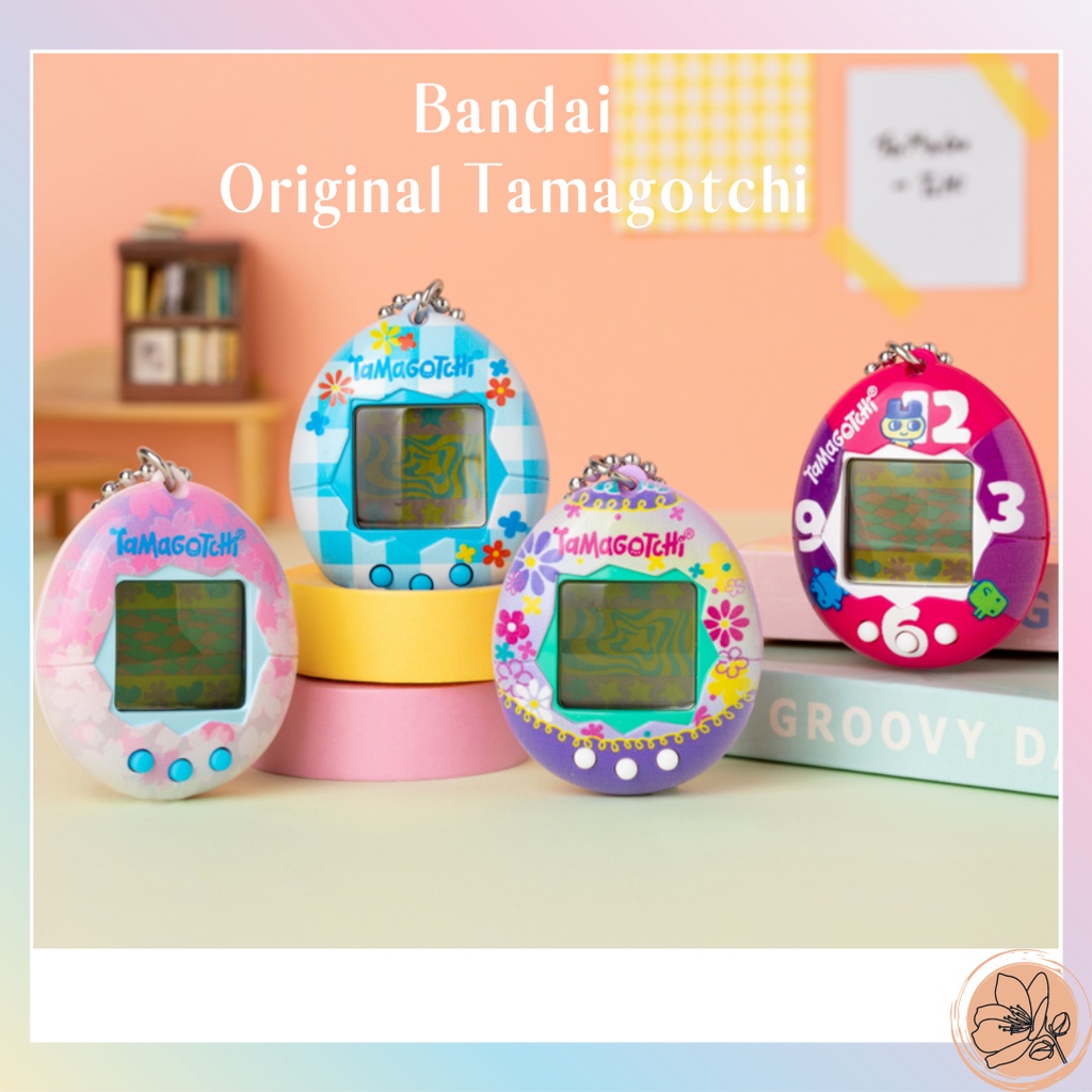 Bandai x Đồng Hồ Đeo Tay Tamagotchi Họa Tiết Hoa Anh Đào Tím Hồng Xinh Xắn