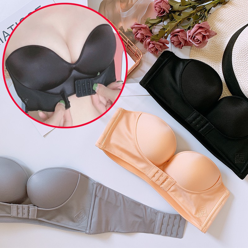 ❣️Áo lót cup ngực không dây chống tụt - Áo ngực cài trước siêu nâng đẩy tạo khe quyến rũ
