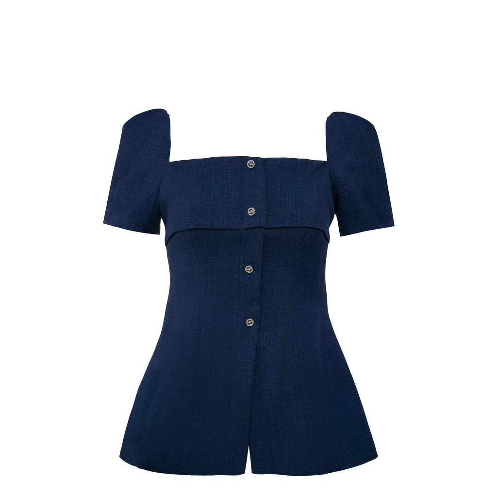 Áo JM Dress Desgin 1 hàng cúc cổ U 2T36.2206KT