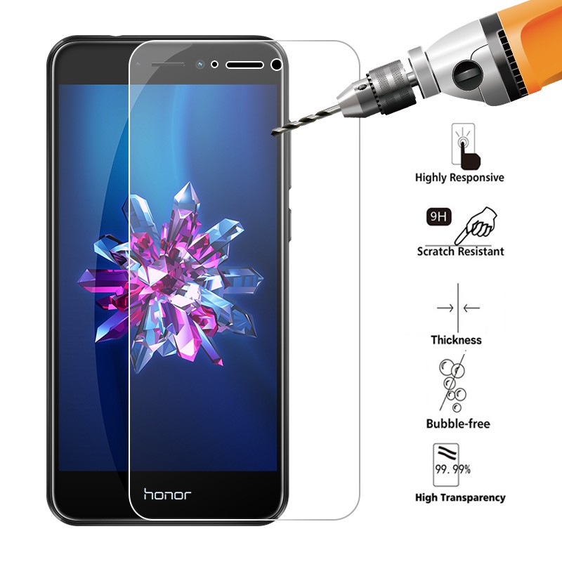 Kính cường lực trong suốt 9H cho điện thoại Huawei Honor 8X Max V9 Play Note 10 V10 magic2 9 8 Lite 6C Pro