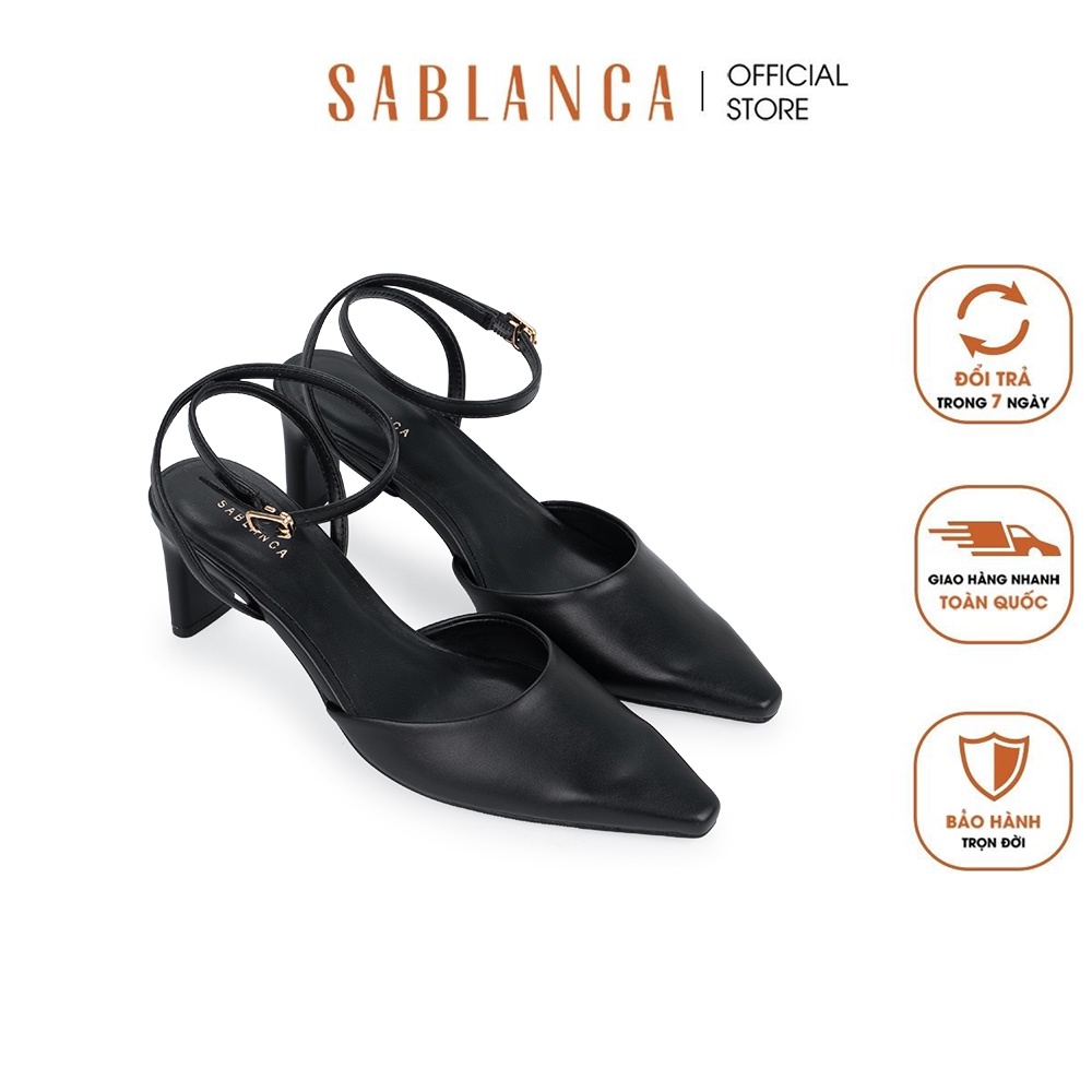 Giày cao gót nữ đế trụ quai mảnh Sablanca BN0159