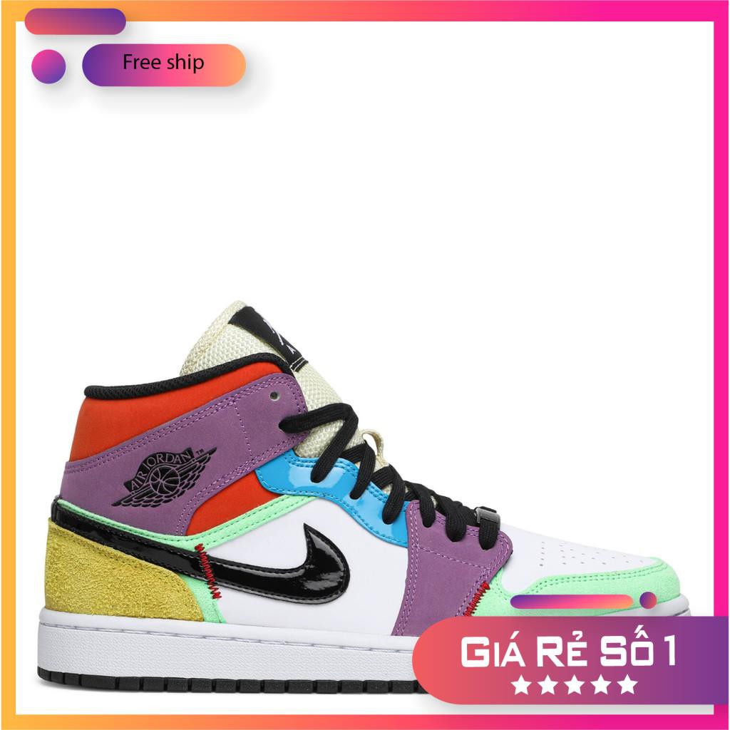 [FREESHIP EXTRA] [SALE + FREESHIP] Giày Sneaker Nike Air Jordan 1 Mid SE "Multicolor'' hàng siêu đẹp