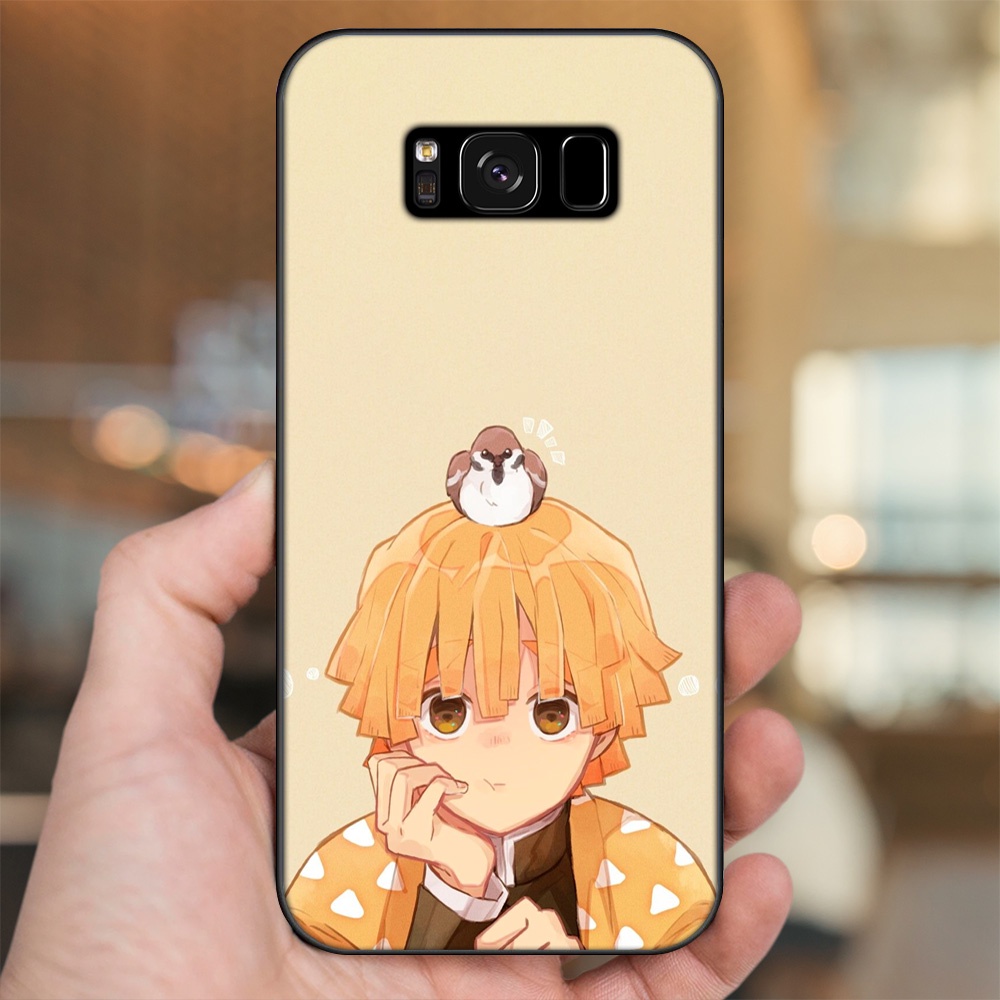 Ốp lưng Samsung S8, S8 Plus viền đen in hình Zenitsu Kimetsu no Yaiba