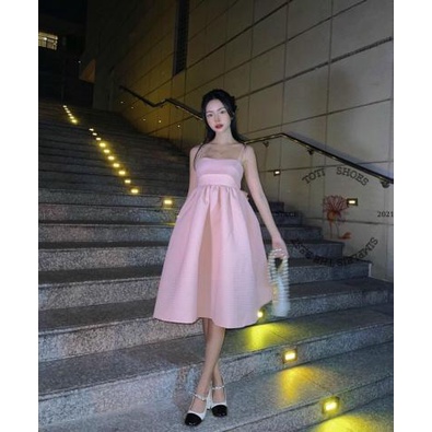 GIÀY NỮ TOTIIE STORE - SỤC BÚP BÊ MŨI TRÒN THỜI TRANG - GIÀY BÍT MŨI QUAI DÁN XÍCH BẠC G2202160