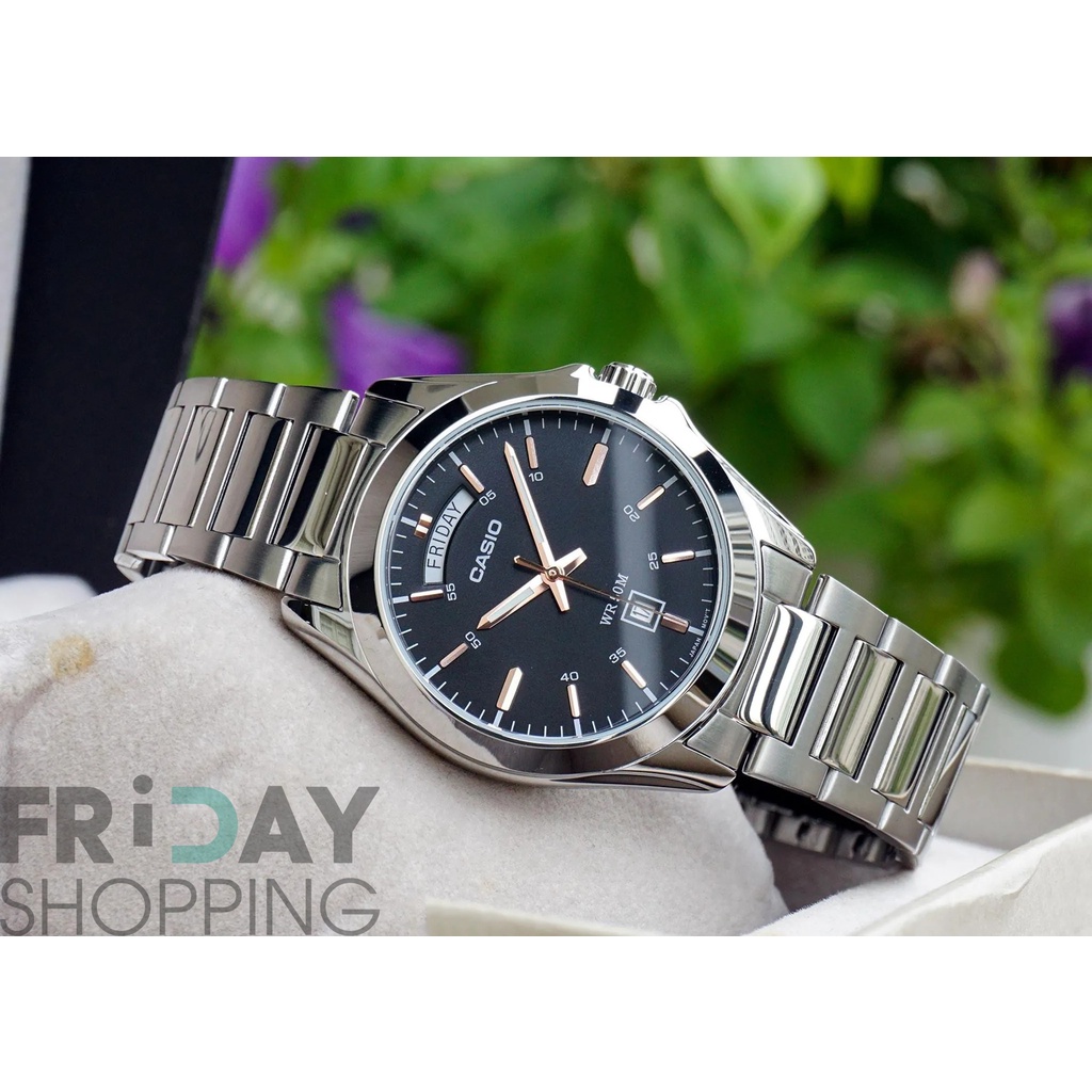 Đồng hồ Casio nam MTP-1370D-1A1VDF dây kim loại chính hãng