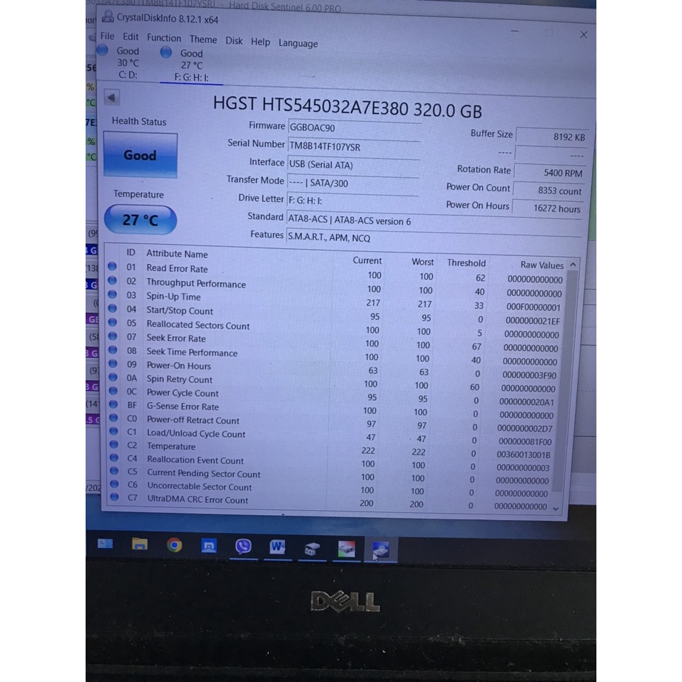 Ổ Cứng HDD Laptop 2.5 inch 320GB, 500GB Sức Khỏe Tốt BH 1 Tháng