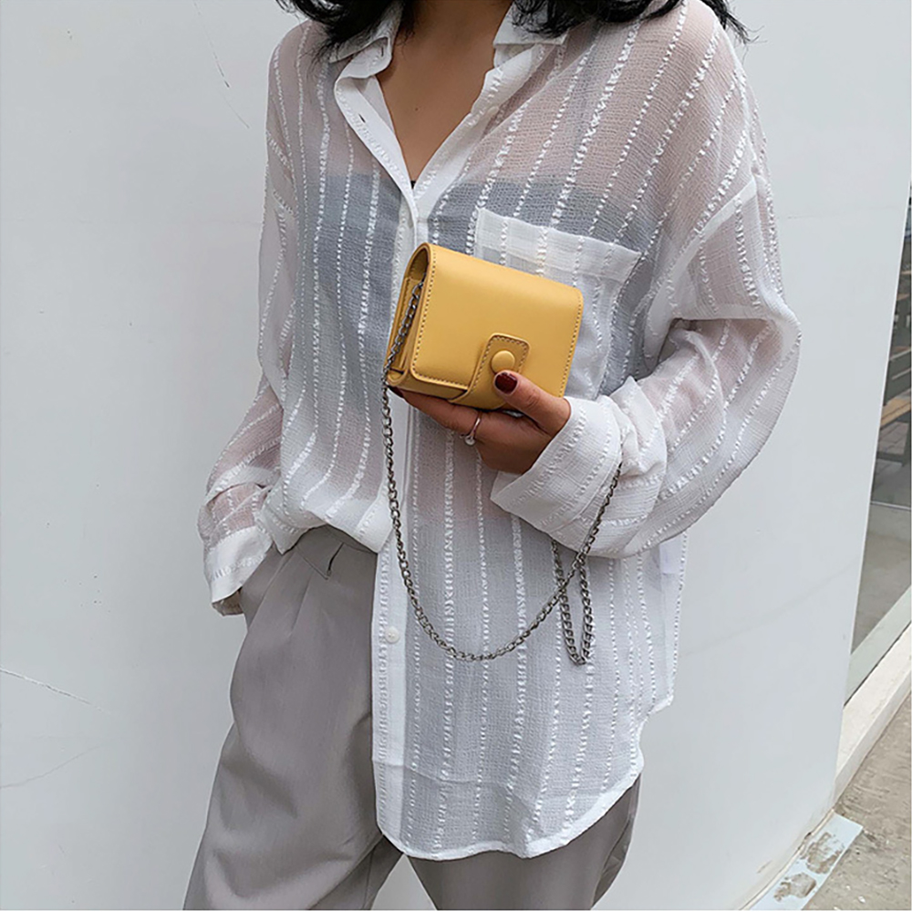 (Hàng Mới Về) Túi Da Pu Mini Đựng Đồ Trang Điểm Chống Thấm Nước Có Gương Tiện Dụng