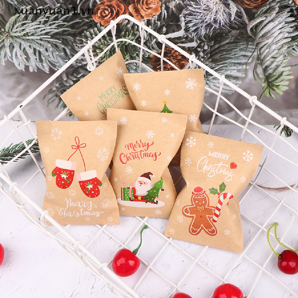 Set 48 Túi Giấy Đựng Bánh Kẹo Giáng Sinh