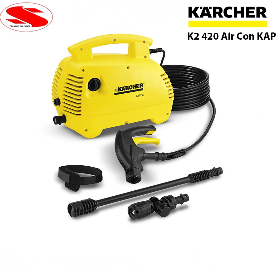 [CHÍNH HÃNG] Máy rửa xe gia đình, xịt rửa điều hòa Karcher K2 420 Air Con KAP tặng dây cấp nước