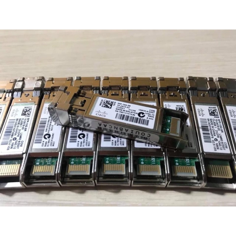 Mô đun quang Cisco SFP-10G-SR, Kết nối LC, bước sóng 850nm, 2 cores, Multimode, truyền dẫn 2Km