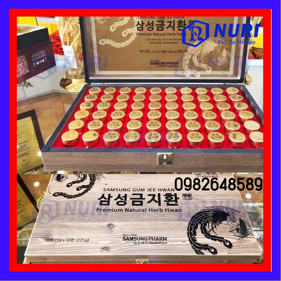 An Cung Ngưu Hoàng Hoàn Gỗ Hộp 60 Viên