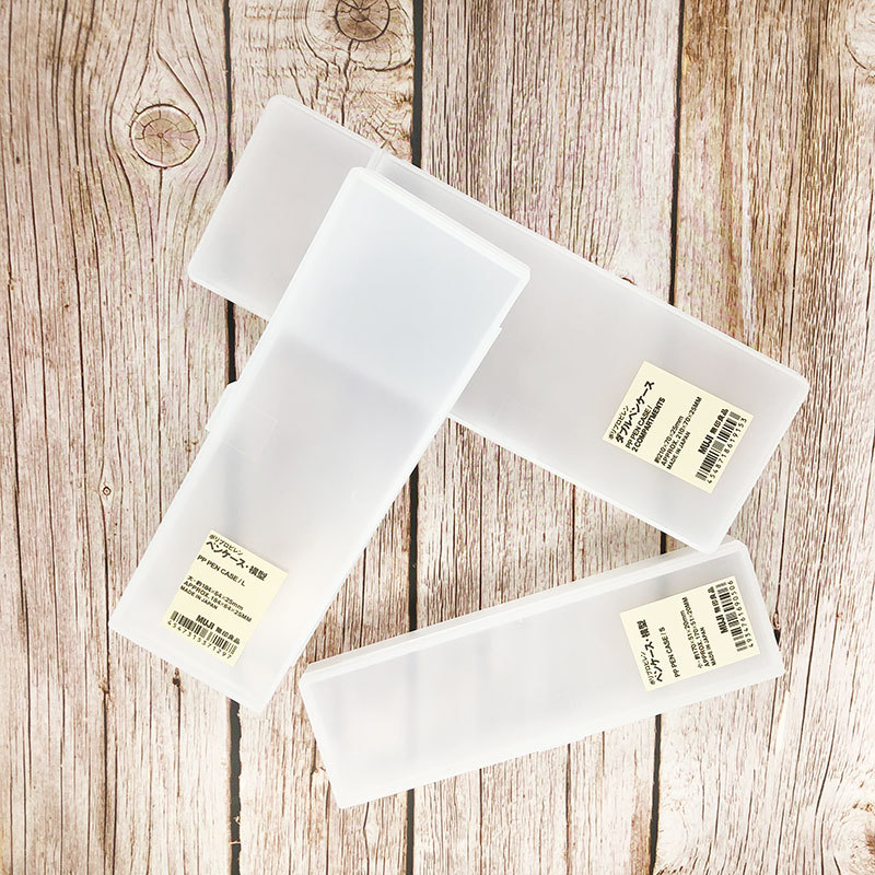 Hộp đựng bút MUJI dáng vuông đa năng có thể đựng mắt kính tiện dụng