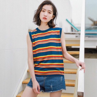 Áo ba lỗ bảy sắc cầu vồng hàng quản châu